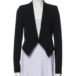 Alice + Olivia Employed Black Open Front Shawl Collar Blazer US Size 4